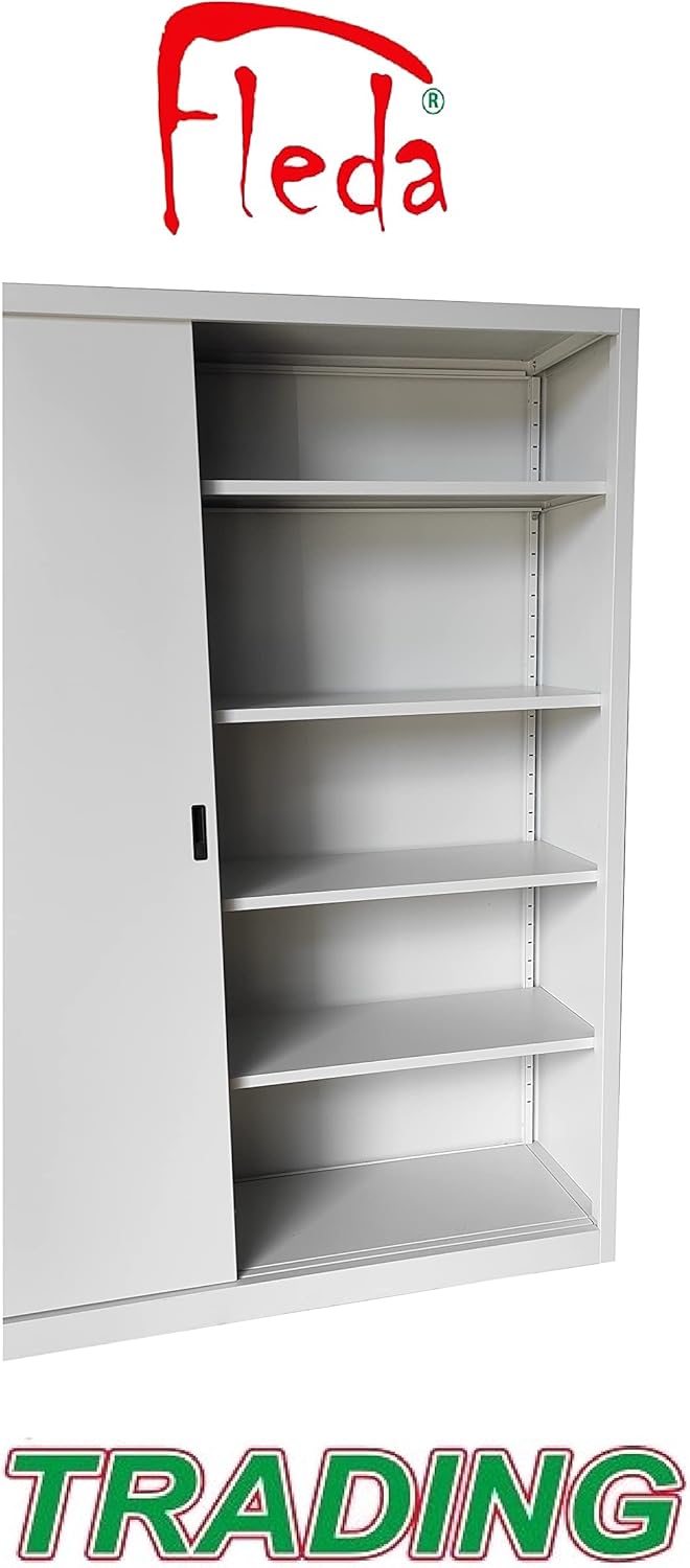 Armadio in Metallo Ufficio/Archiviazione Ante Scorrevoli Dim. 150x45x200h cm MONTATO