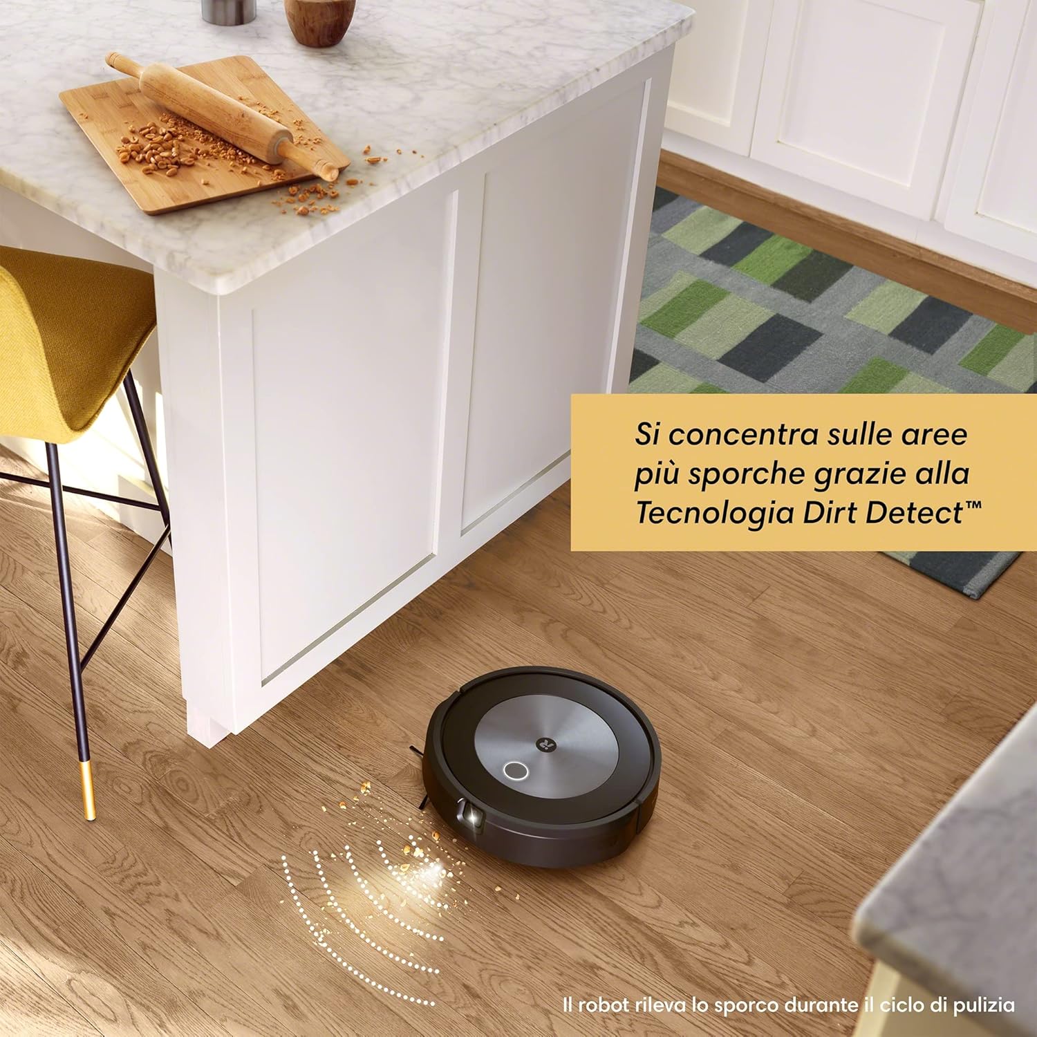 iRobot Roomba J7, Robot Aspirapolvere, Mappatura Intelligente, Rilevamento Ostacoli, Wi-Fi, 2 Spazzole MultiSuperficie, Adatto Animali Domestici, Programmabile con App e Assistente Vocale, Silver