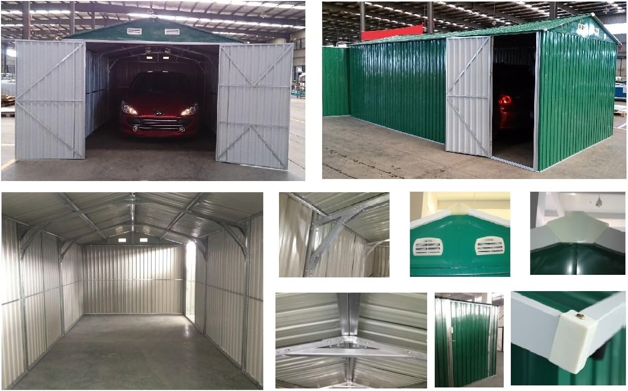 ITALFROM Box Casetta Casette Rimessa Ripostiglio Garage Auto Giardino Zincata Antracite Misura cm 500x300x232h - cod. [4535]