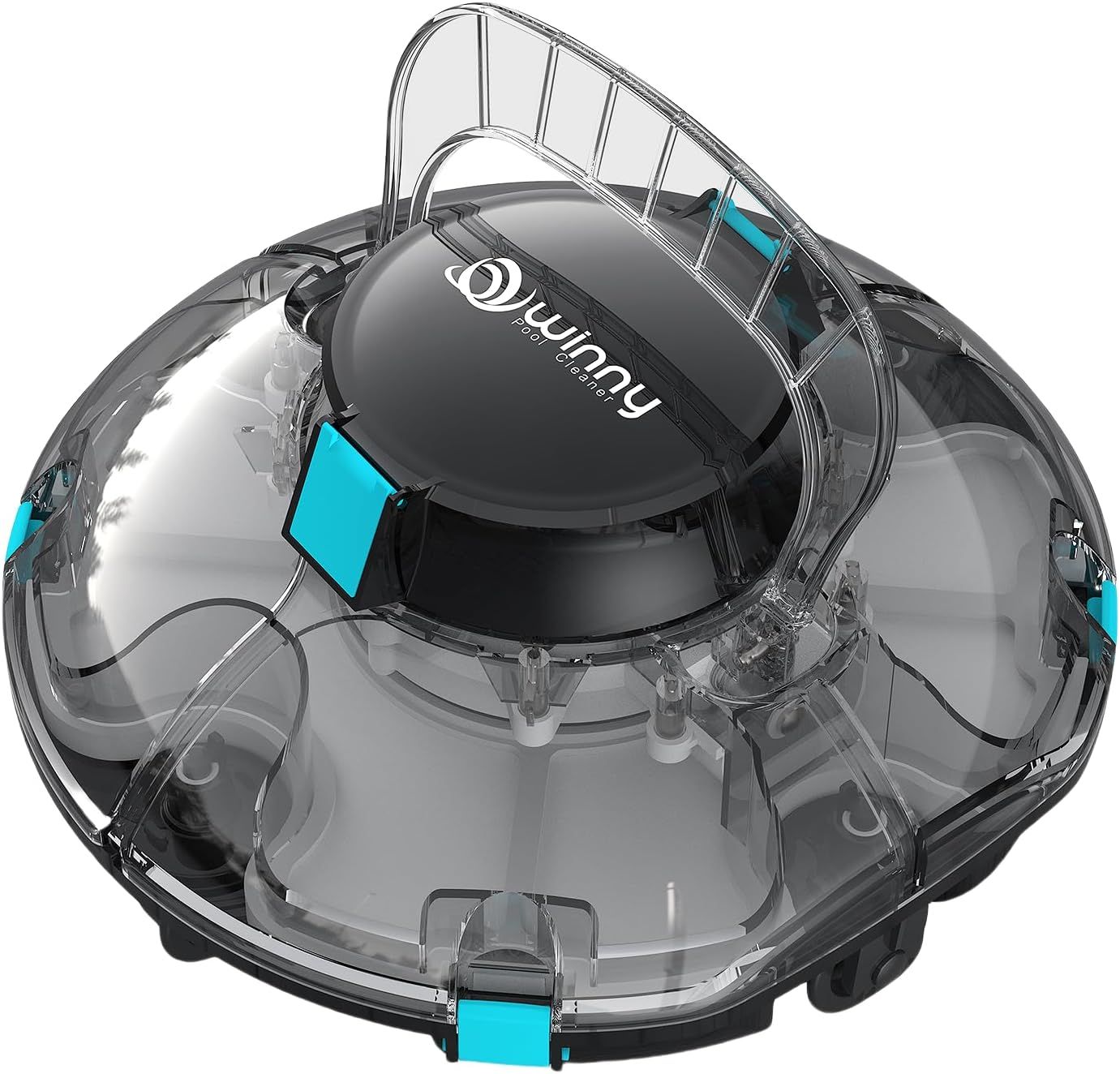 2025 Advanced Cordless Pool Robot Cleaner, 180��m Dual Filter, 80-Minute Use, Self-Parking, Portable Design for Above Ground Pools up to 60m2 (Black & Blue)