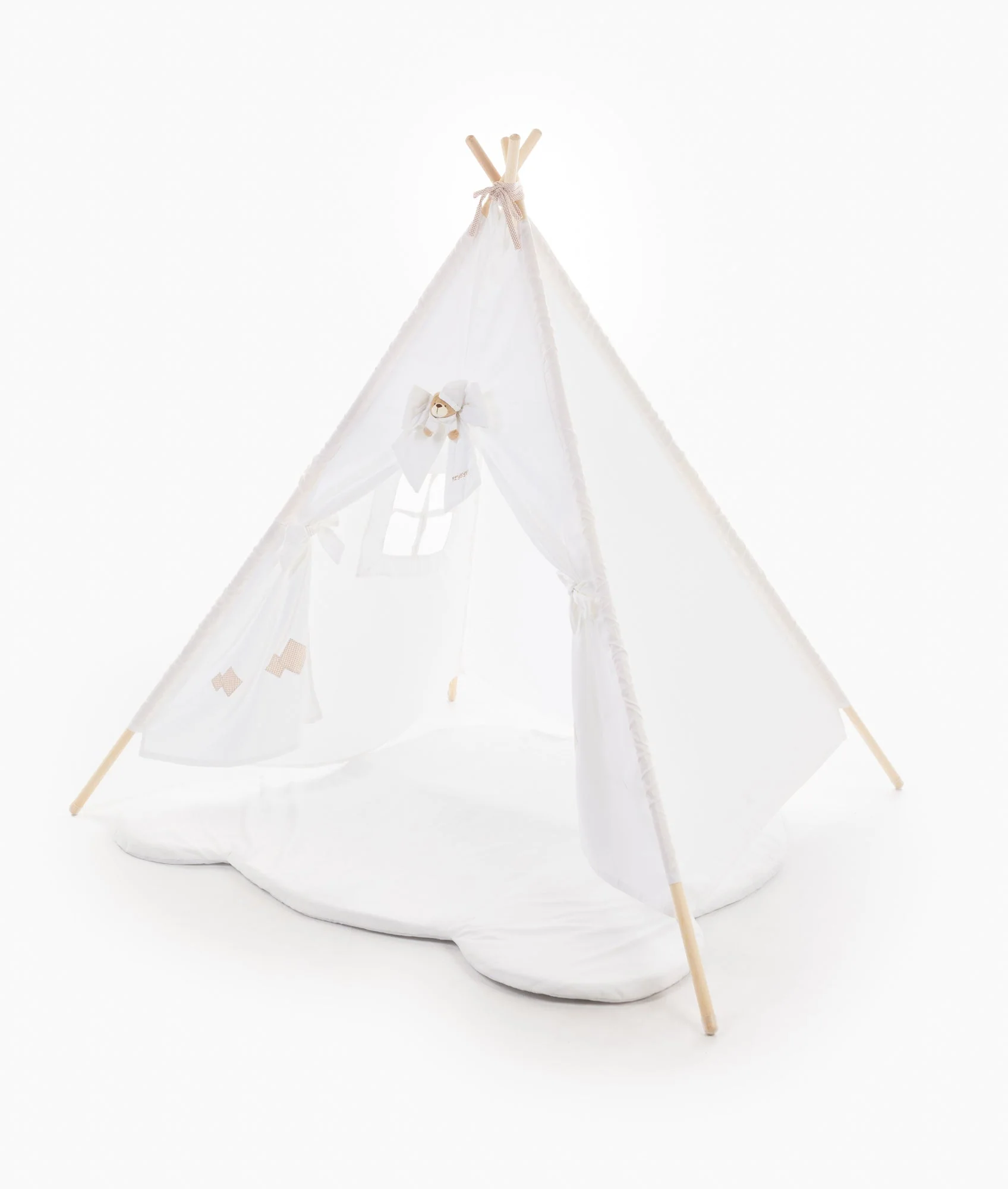 Teepee Tent | White & Beige