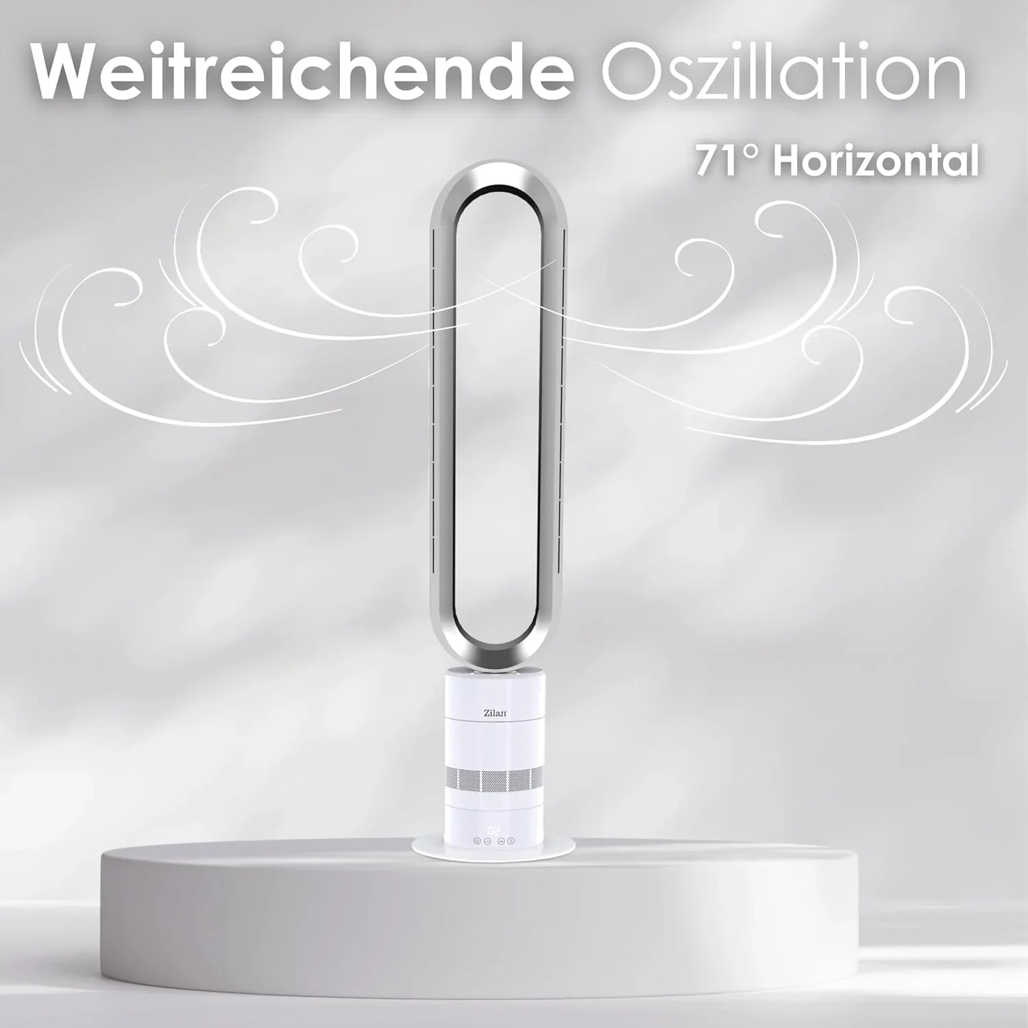 Zilan Ventilatore a torre, motore BLDC a risparmio energetico con telecomando, ventilatore a risparmio energetico, oscillante, molto silenzioso, design, ventilatore a piantana, 10 velocità, ventilatore a colonna con raffreddamento, Tower Fan
