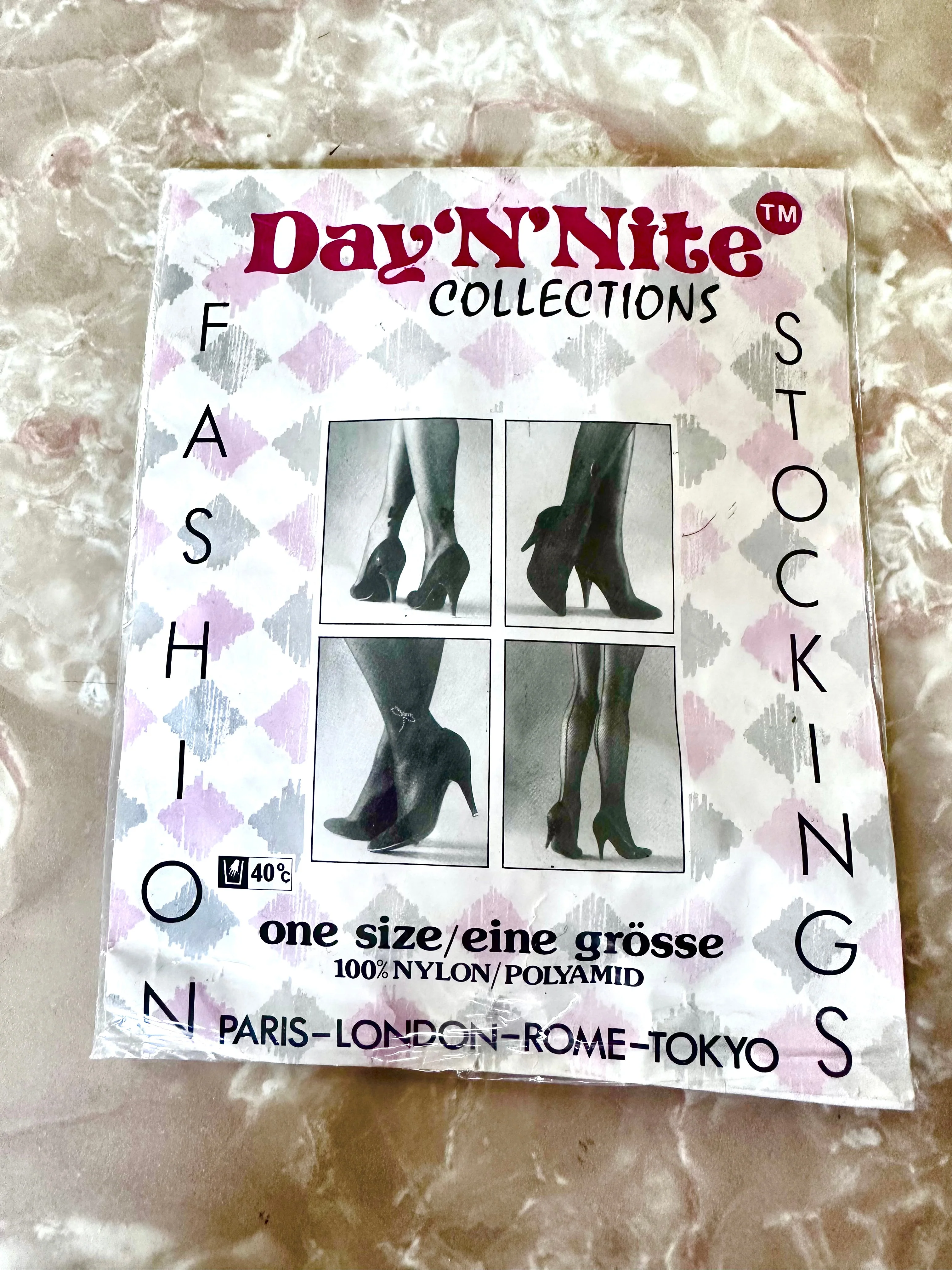 1960s Day 'N' Nite White Stockings