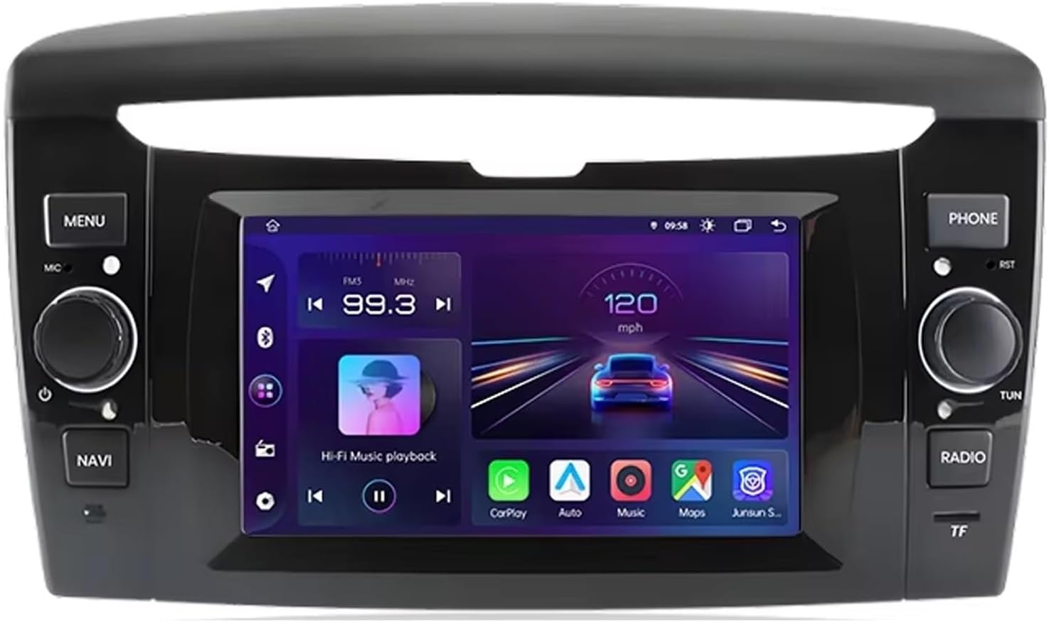 Android 15 Car Radio 2 Din for Lancia Ypsilon 2012-2020 6.2 Inch Touch Screen Car Radio with Steering Wheel Controls Wireless CarPlay Rear Camera GPS Navigation Bluetooth (A1 1G+32G)