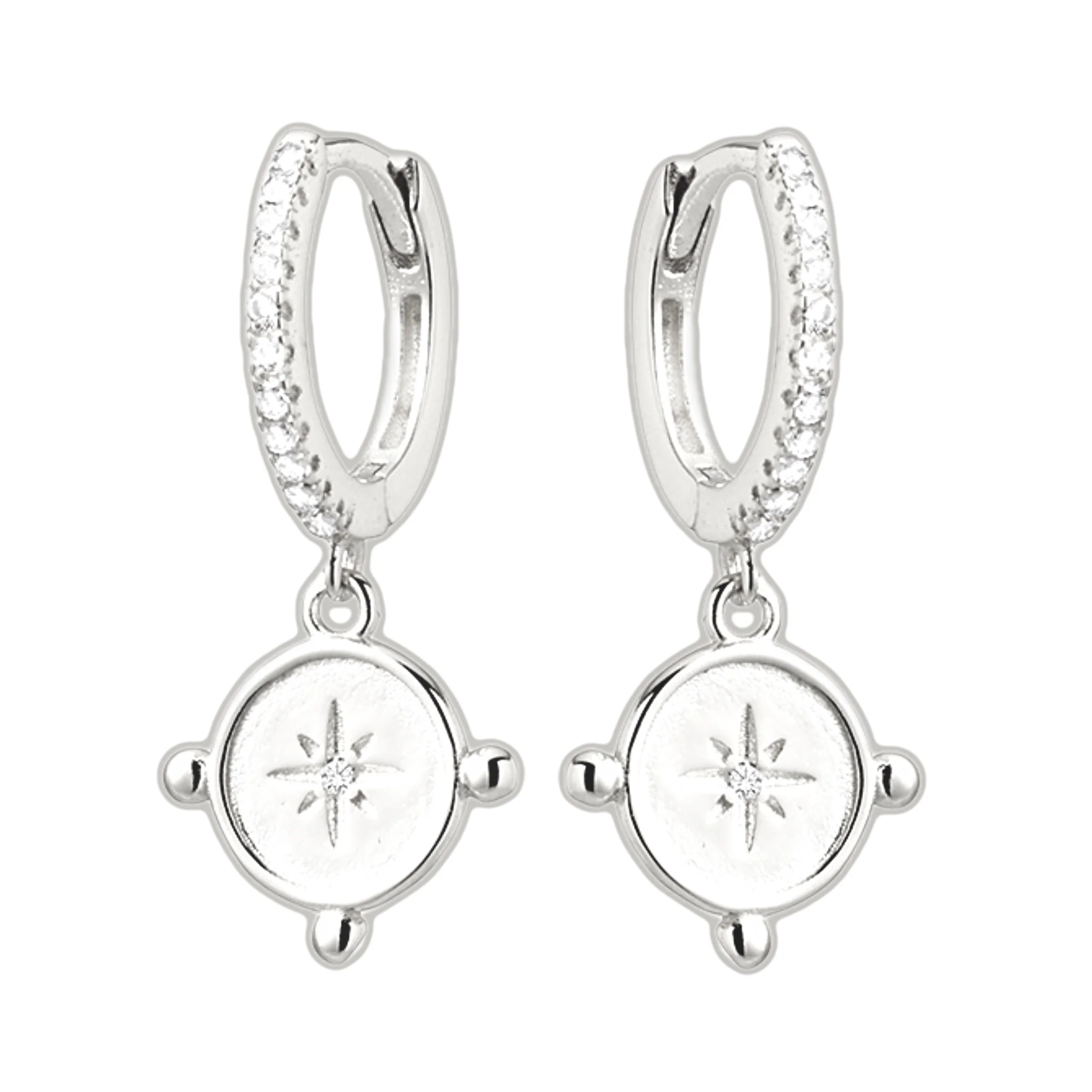 Laihas Starlit Celestial Sterling Silver Hoop Earrings