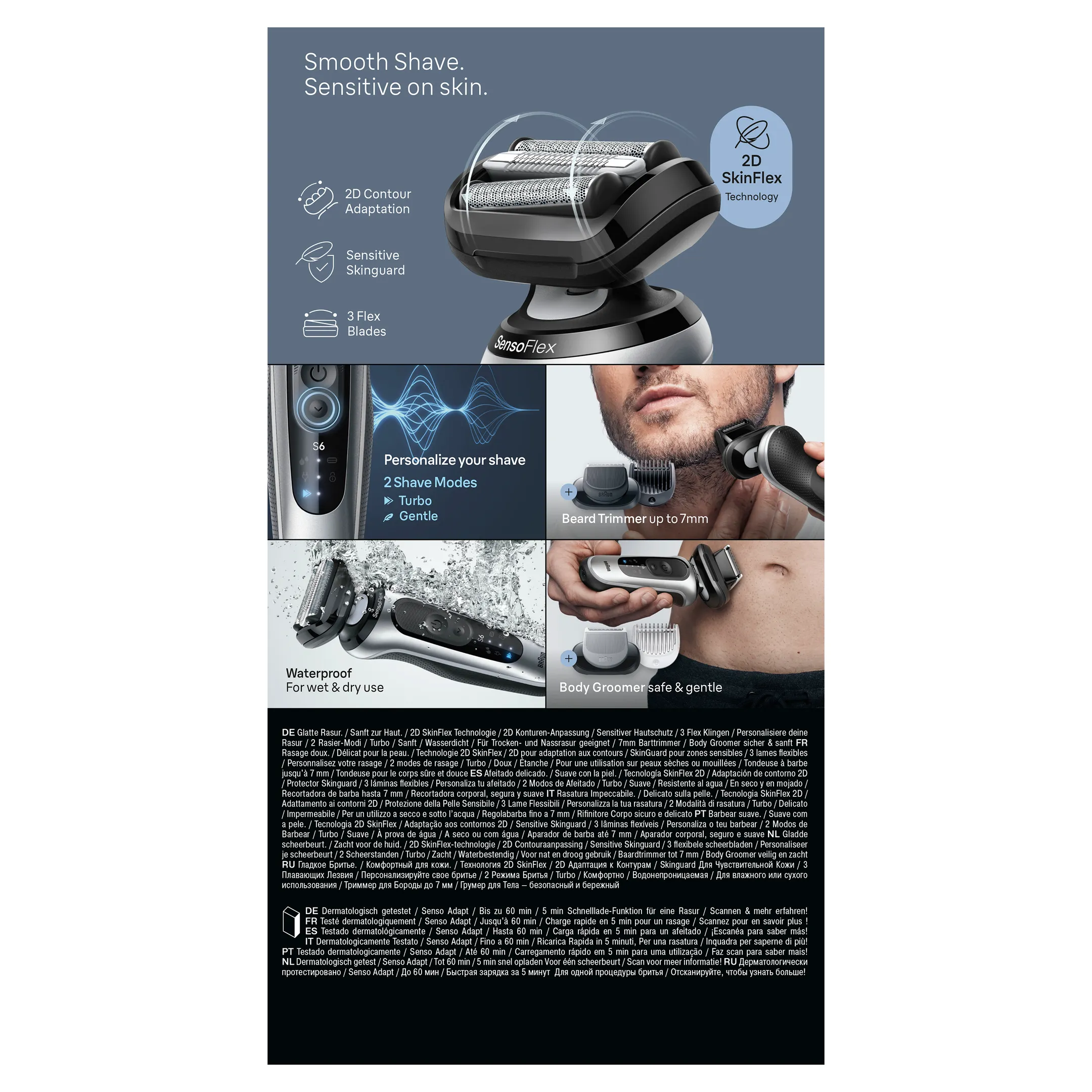 Braun Elektrisch scheerapparaat Series 6 62-S1650s