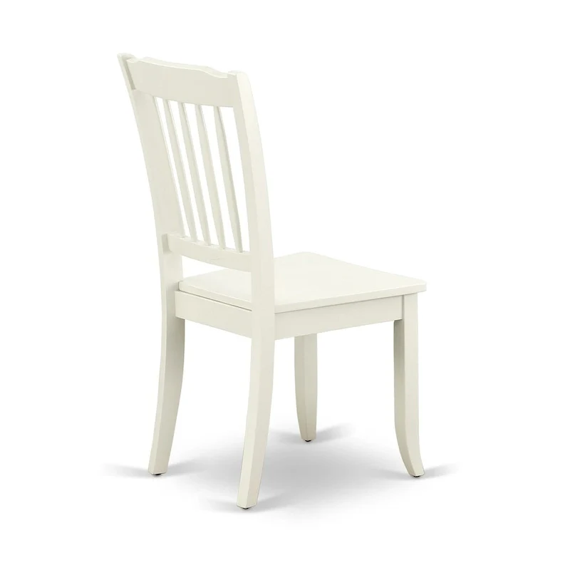 East West Furniture Kitchen Table Set- A Round Dining Table and Dining Room Chairs, Linen White (Pieces Options)