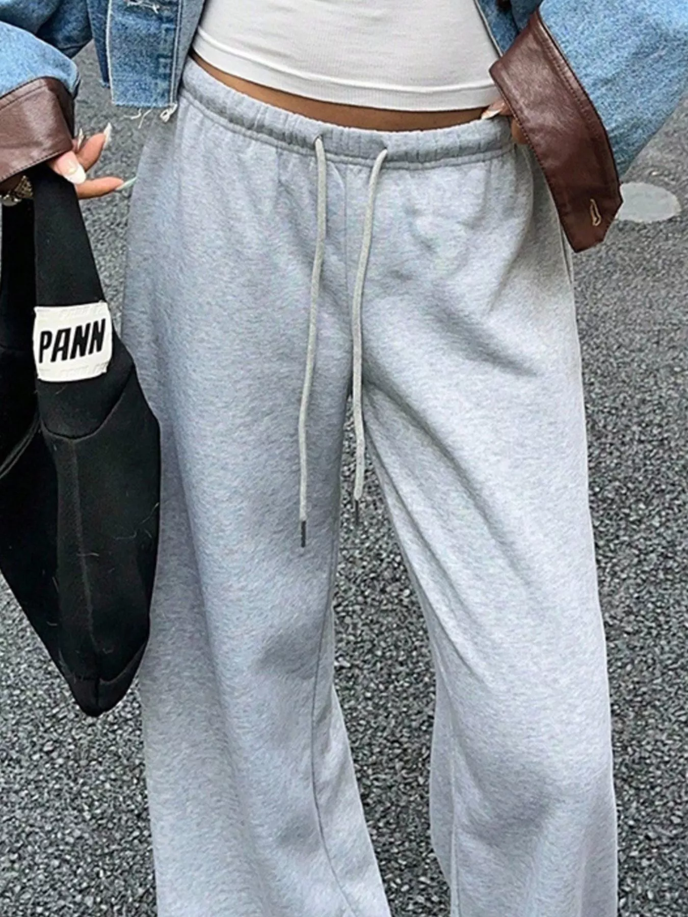 Wide Leg Drawstring Sweatpants