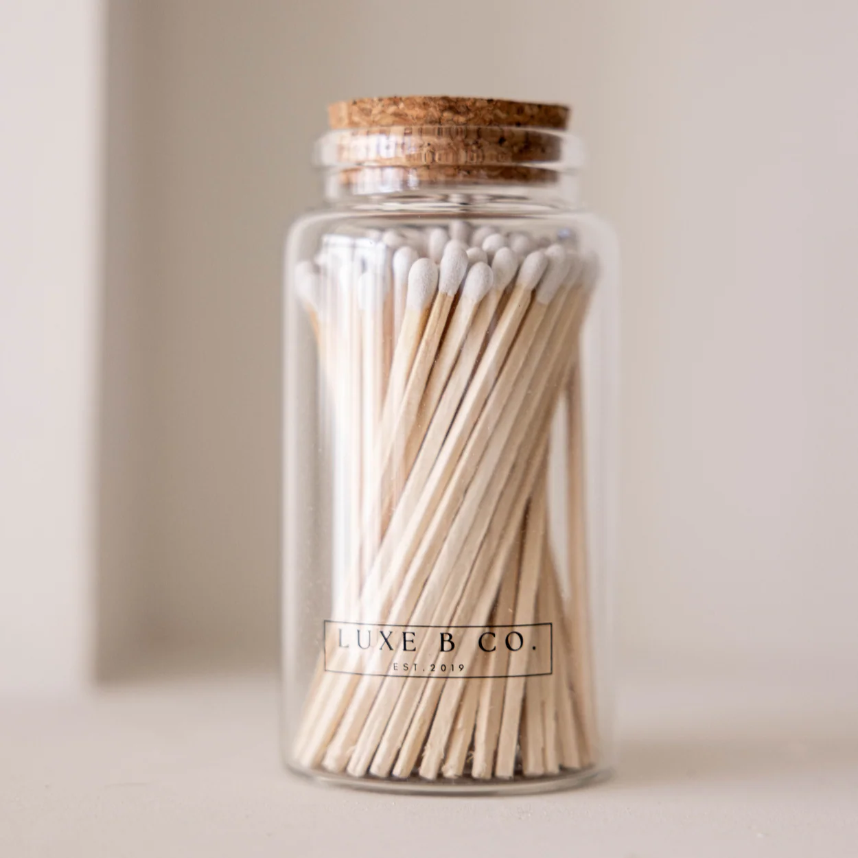 Luxe B Co. Glass Match Bottle