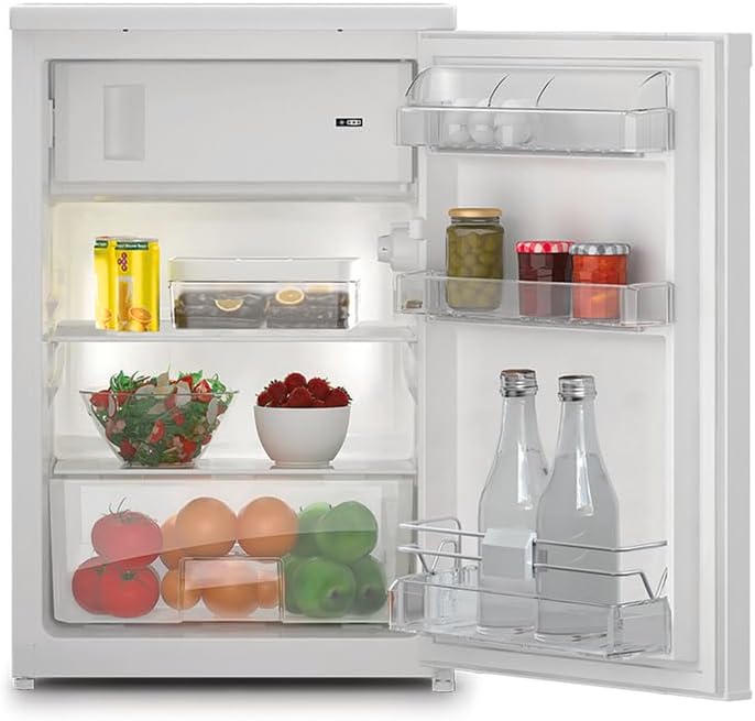 Bauknecht - K55V1 112W1 Freistehender Kühlschrank mit Gefrierfach - 114 L Gesamtvolumen - Abtauautomatik, Wechselbarer Türanschlag, Butterfach - Energieklasse E - 84 x 54 x 59 cm - Weiß