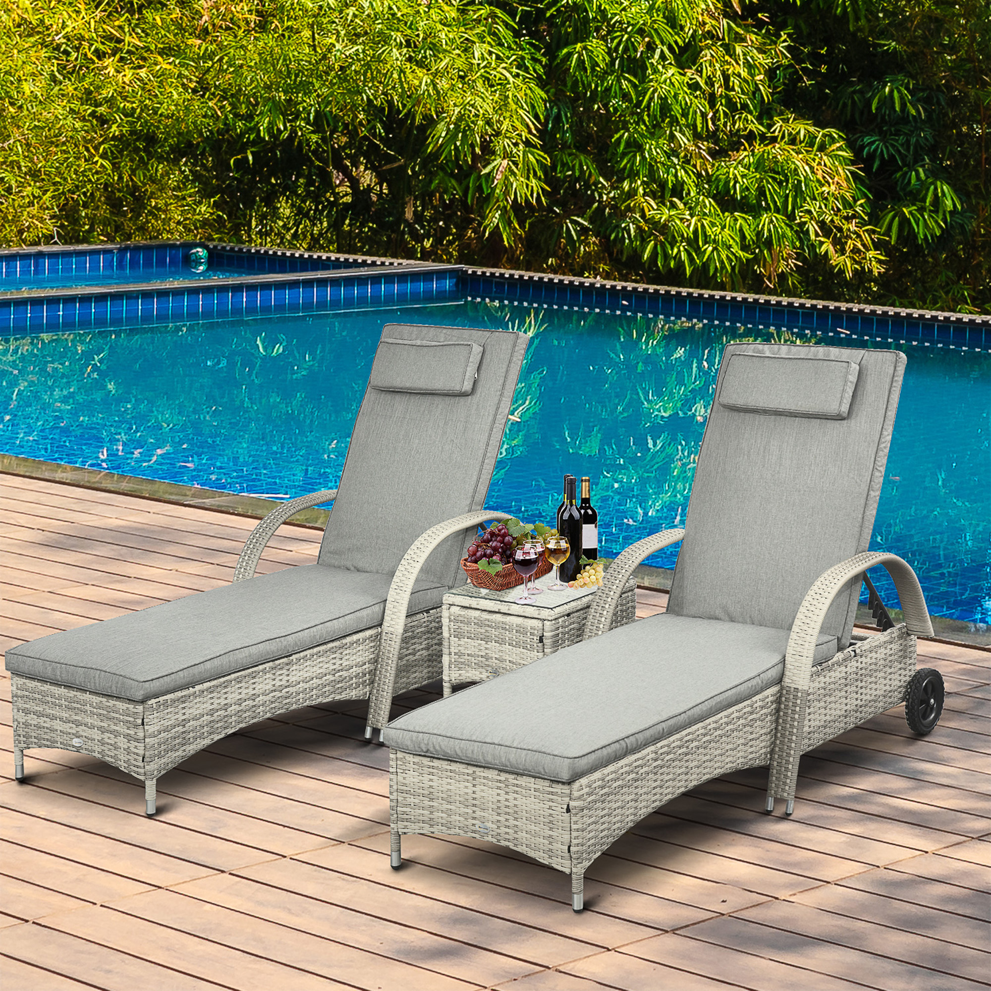 Outsunny ligstoel ligbank