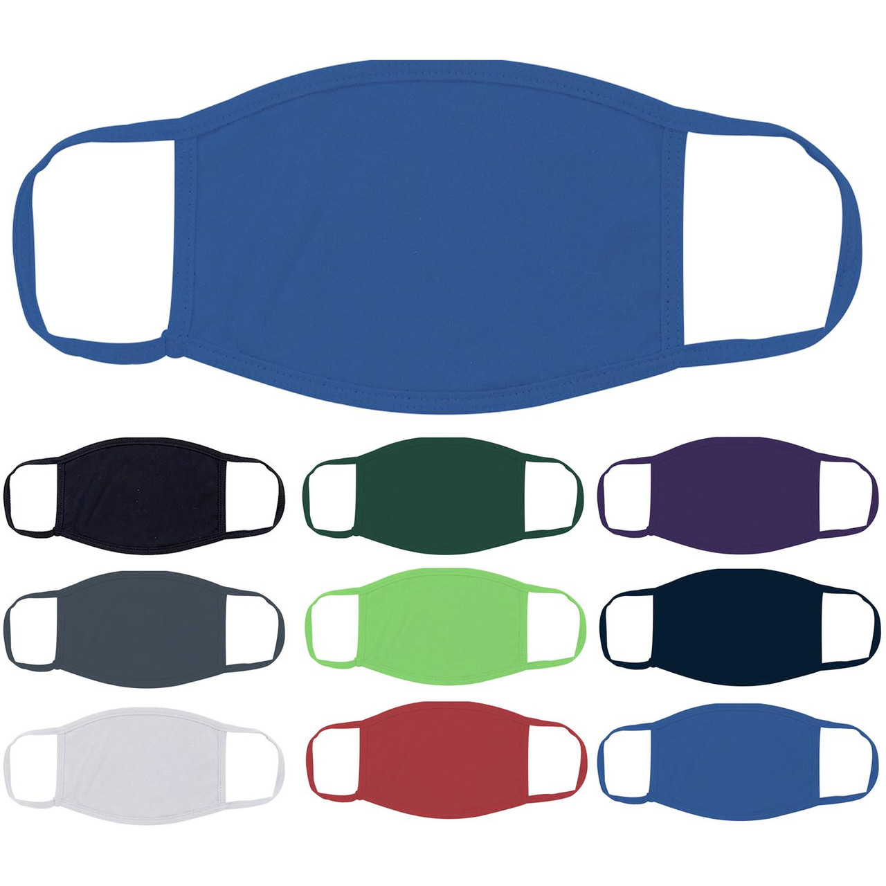 Cotton Face Masks |  12 PACK | 10+ Colors Adult Size Double Ply Soft Cotton 134ALL