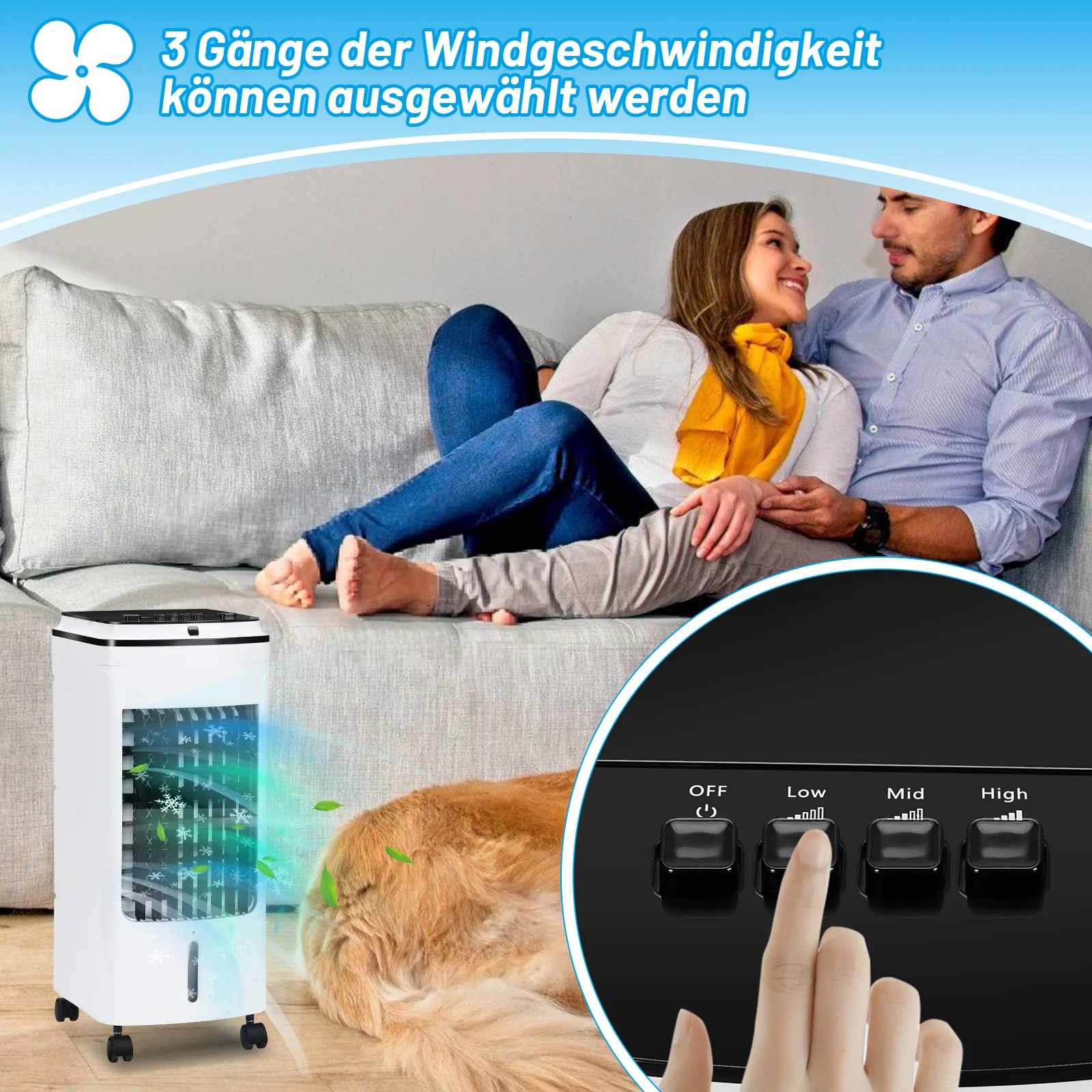 Sonnewelt Mobile Klimaanlage Ventilator 4 in1