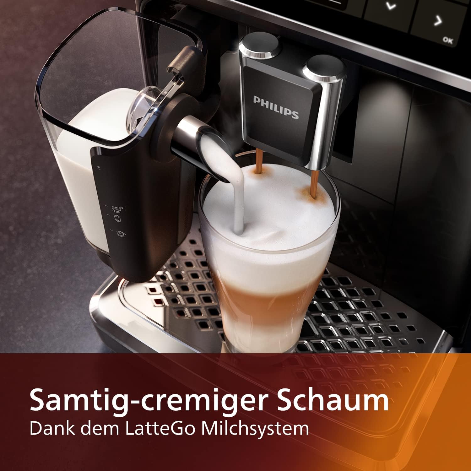 Philips Series 5400 volautomatische koffiemachine - LatteGo melksysteem, 12 koffiespecialiteiten, intu?tief display, 4 gebruikersprofielen, chroom (EP5447/90)