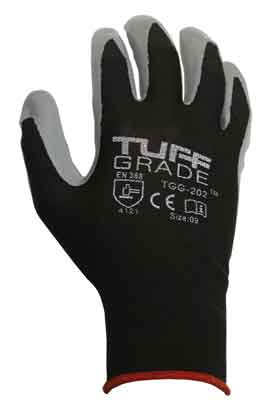 Tuff Grade TGG-202-06  ~  Nitrile Gloves Foam Polyester Palm Gauge Shell