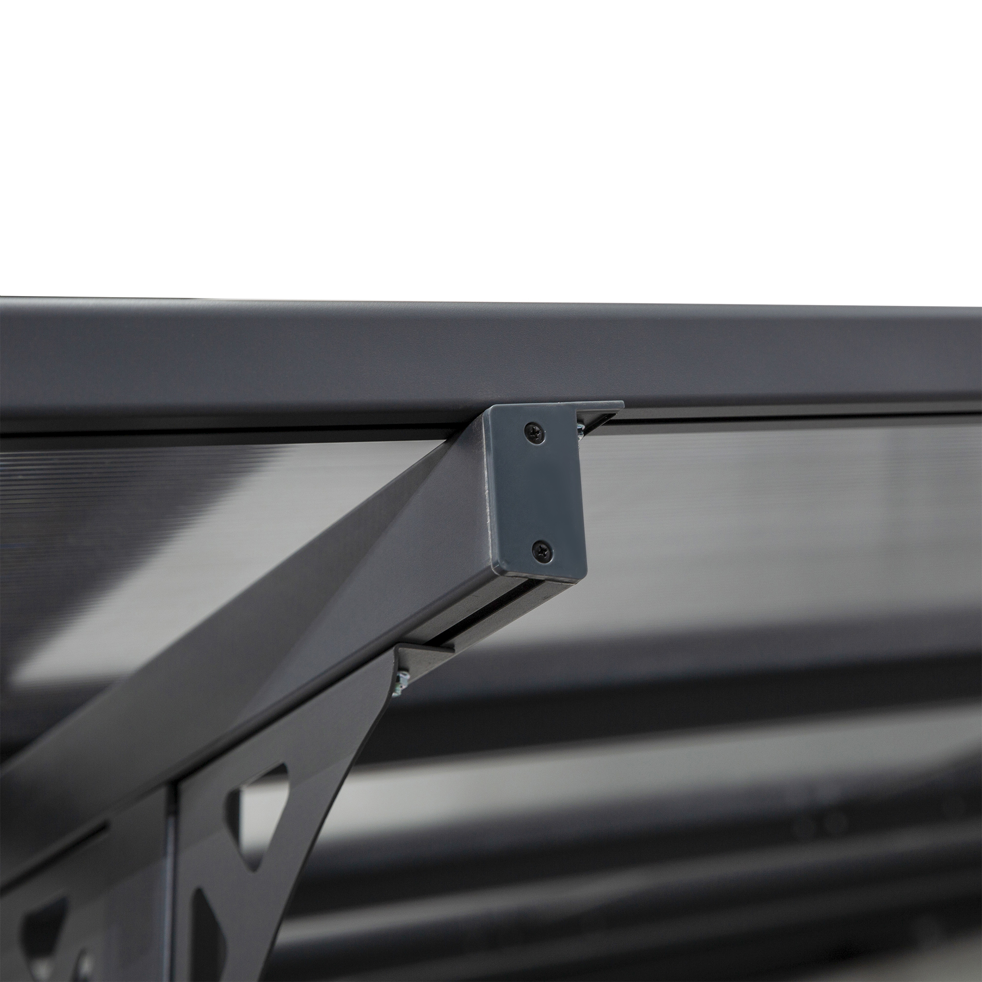 Outsunny terrasoverkapping in hoogte verstelbaar aluminium grijs 4 x 3 m