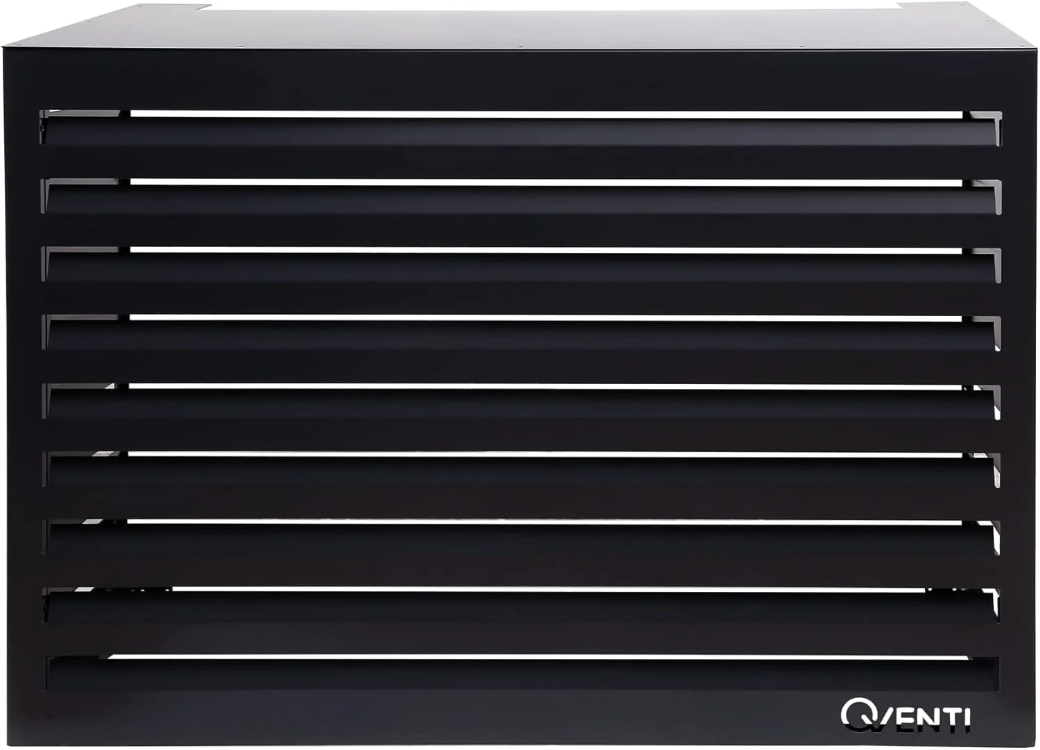 Qventi Abdeckung für Klimaanlage - Anthrazit/Grau - Aluminium - Schutzgitter - Verkleidung - Einfache Montage - Größe S - Außenmaße (LxBxH): 100 x 50 x 75 cm