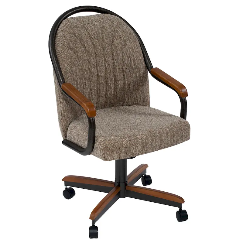 Casual Dining Swivel and Tilt Rolling Dining Chair - 38 Hx221/2 Wx22 D - 38 Hx24 Wx22 D