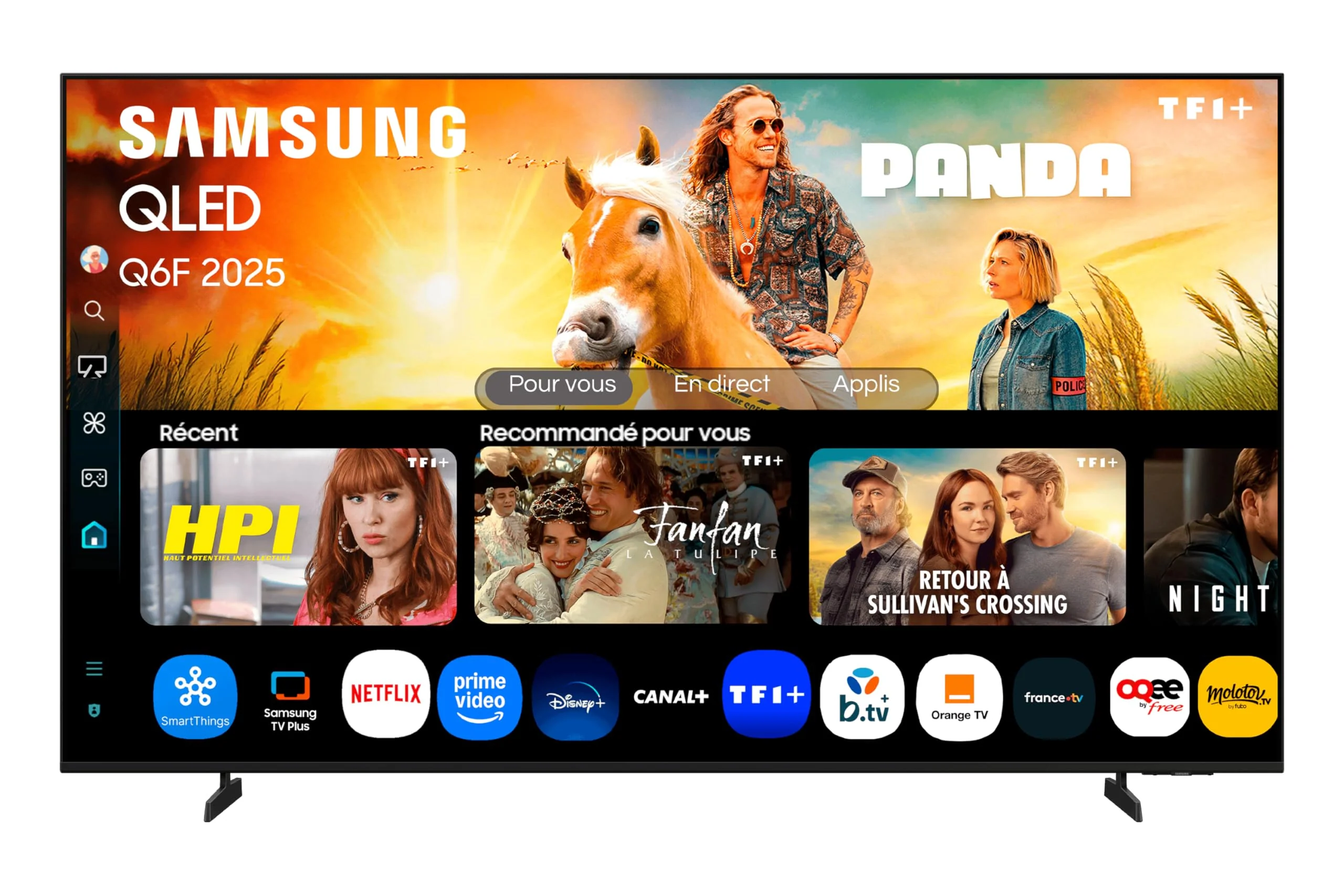 Samsung AI TV 55 Zoll QLED 55Q6F 4K Smart TV, Quantum Dots, Q4 Lite Processor, WiFi, Airplay, HDR, Q-Symphony, OTS Lite, Knox Security, Gaming Hub, Bixby, integrierte App Betreiber