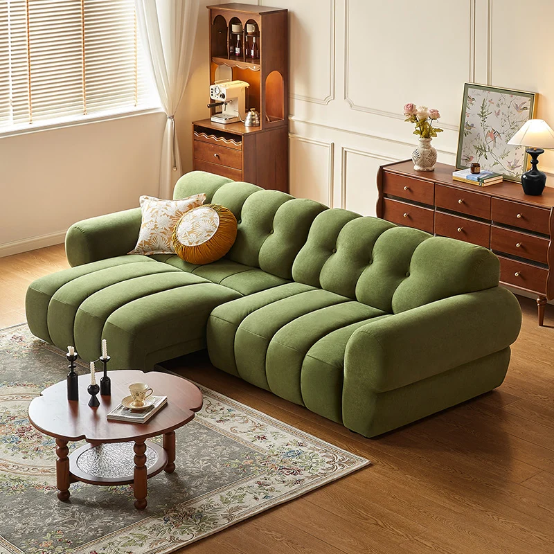 Sofá de terciopelo en color verde extensible reclinable, vista adicional 2