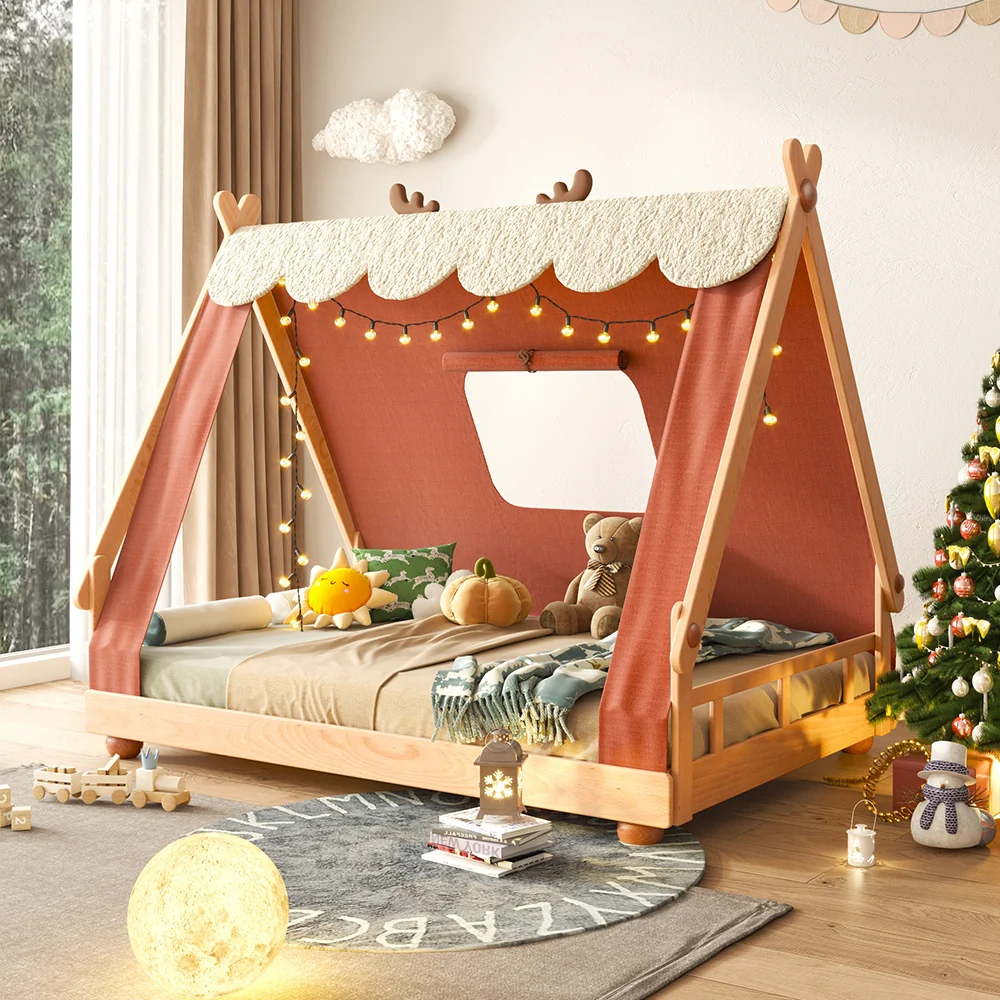 Cama infantil con diseño de casa en el árbol, vista adicional 2