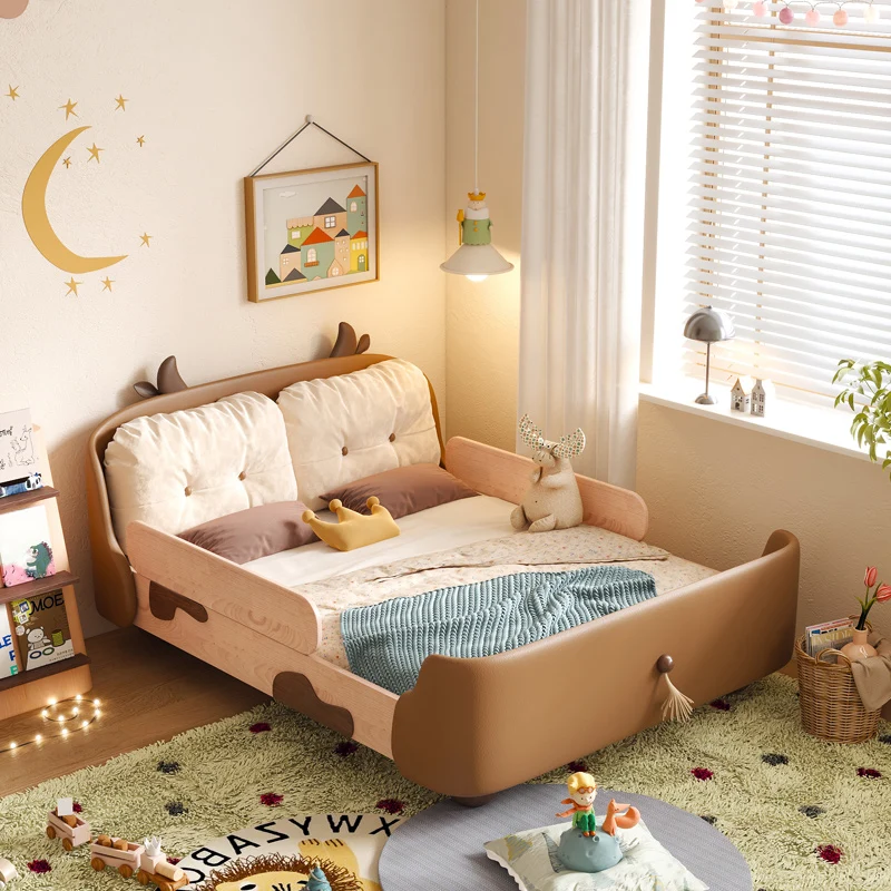 Cama infantil de madera con barandilla acolchada, vista adicional 2