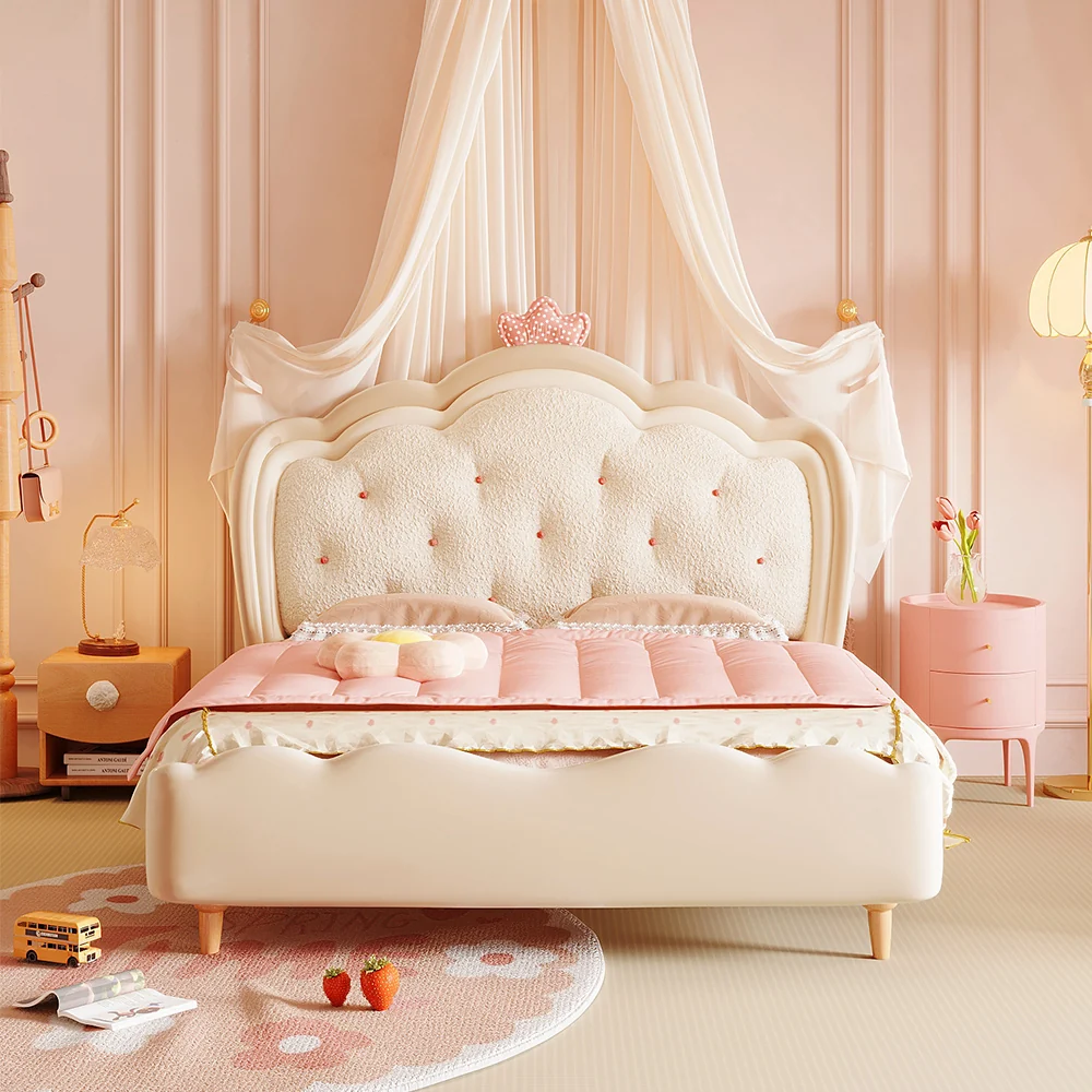 Cama infantil de estilo moderno en color blanco, vista adicional 2