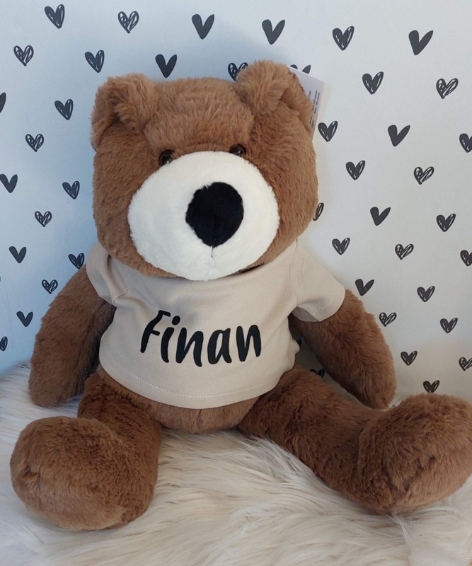 Knuffel beer bruin met of zonder naam