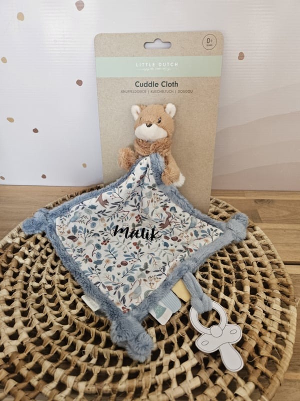 Little Dutch print knuffeldoekje ''Forest Friends'' vosje (met naam)