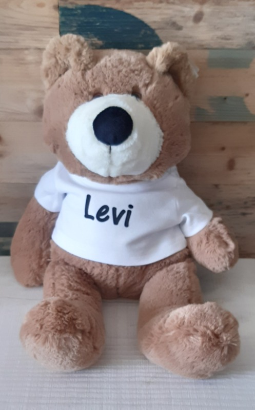 Knuffel beer bruin met of zonder naam