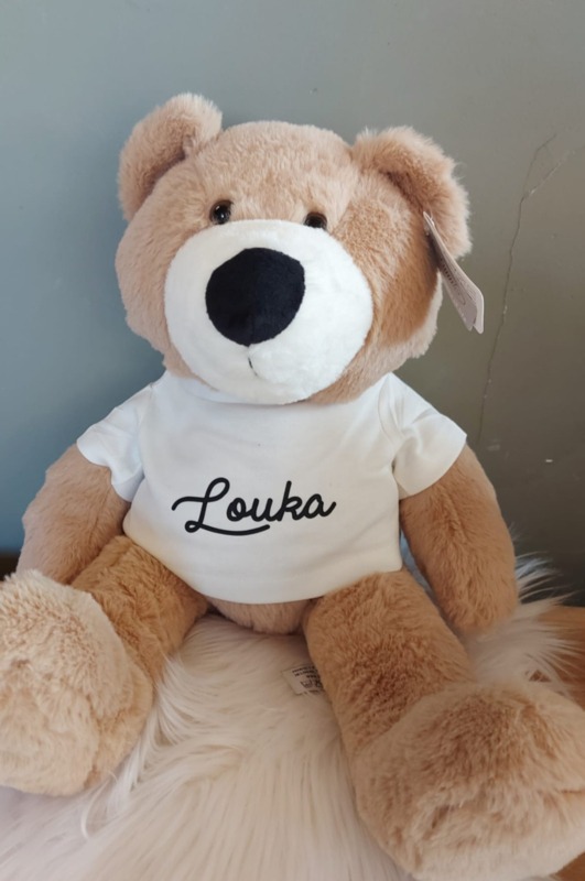Knuffel beer beige met of zonder naam