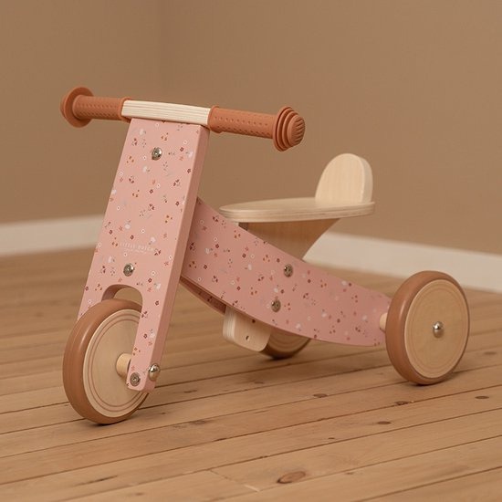 Little Dutch driewieler Pink Flower met naam