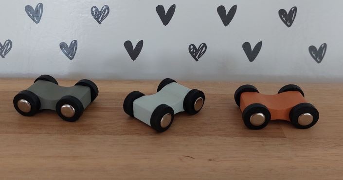 ''Tryco'' houten autoglijbaan (met geboortegegevens)