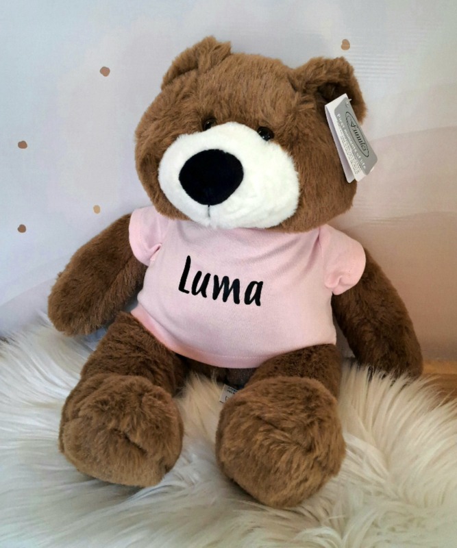 Knuffel beer bruin met of zonder naam