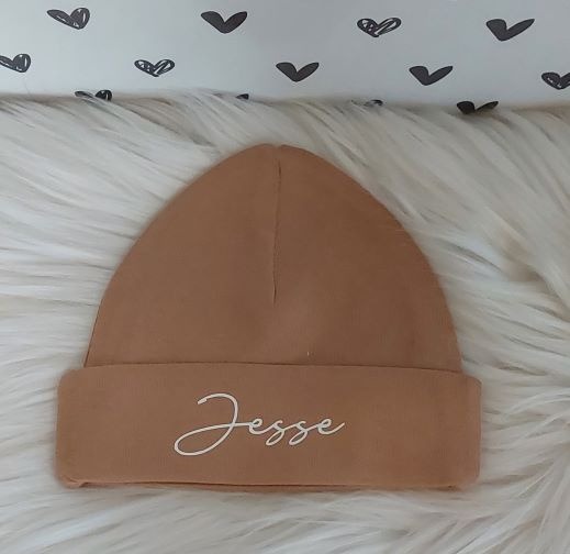 Babymutsje met naam jongen