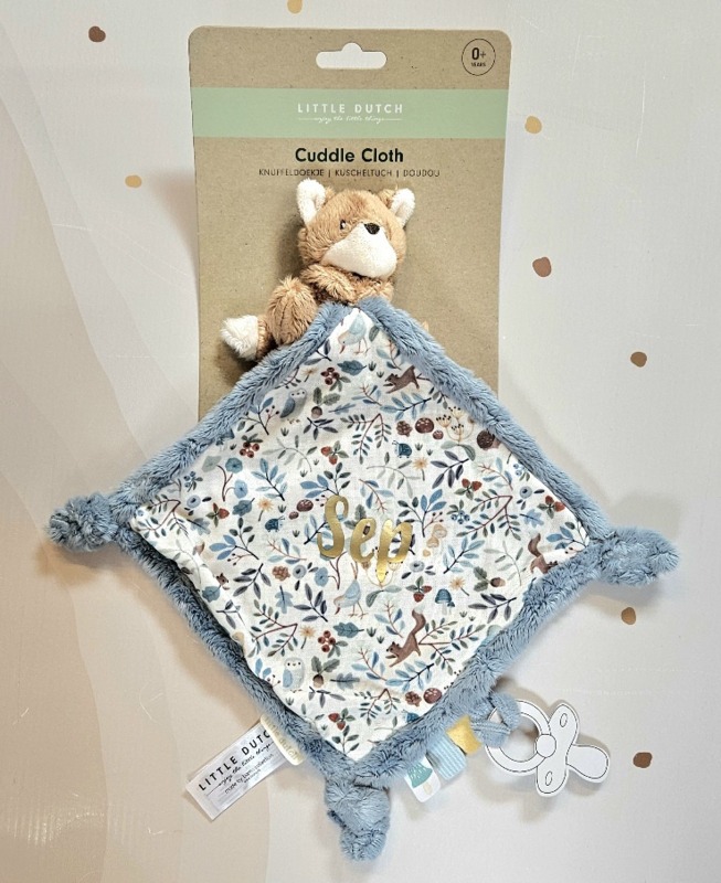 Little Dutch print knuffeldoekje ''Forest Friends'' vosje (met naam)