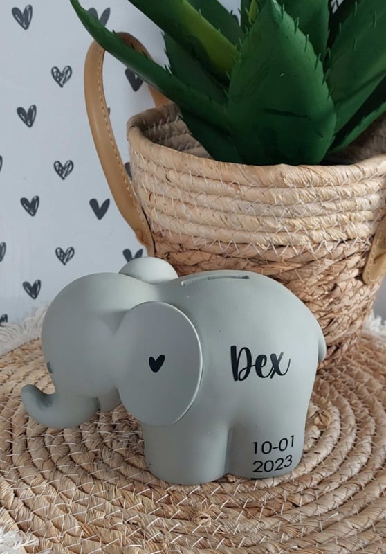 BamBam olifant spaarpot (met naam)