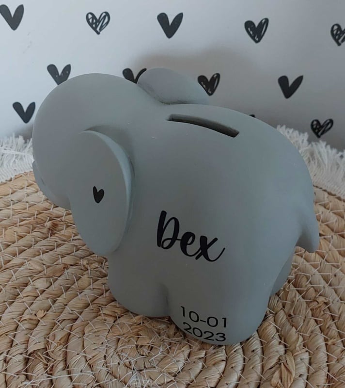 BamBam olifant spaarpot (met naam)
