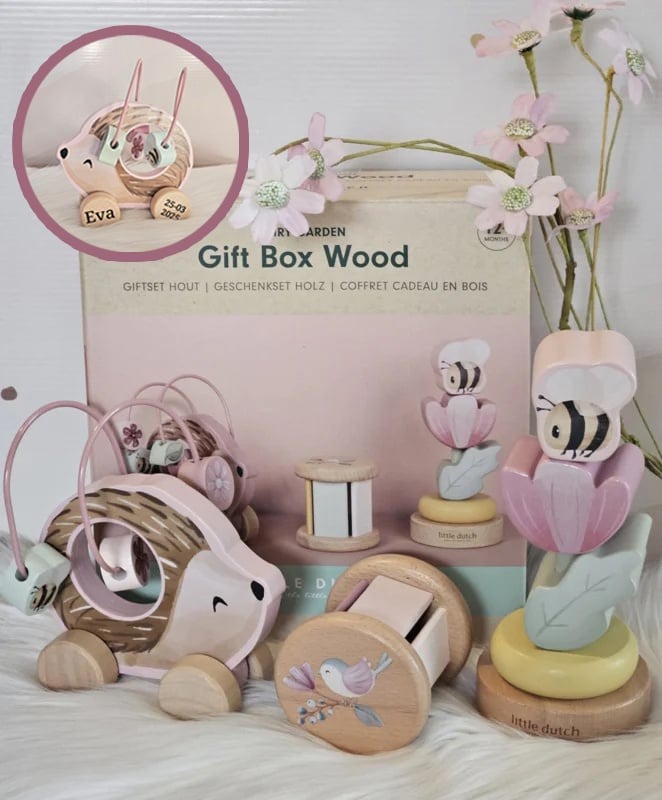 Little Dutch houten giftset Fairy Garden met naam