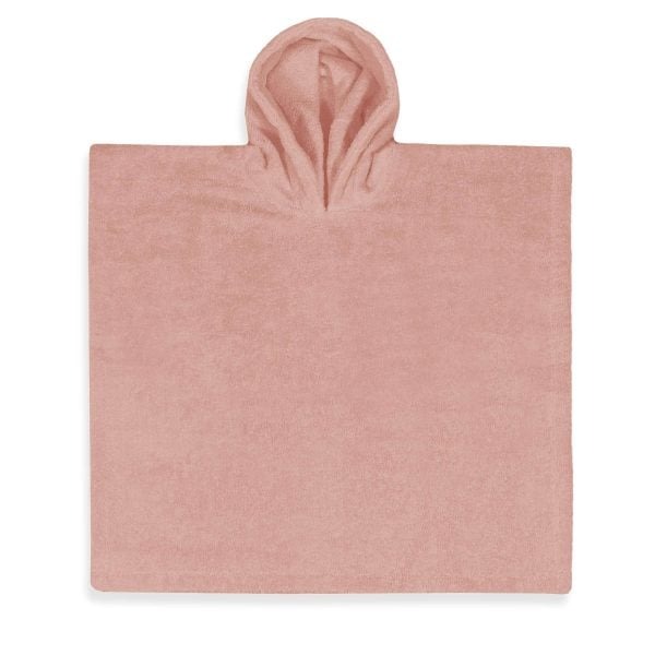 Funnies badstof badponcho L - Sandstone Pink (met naam)
