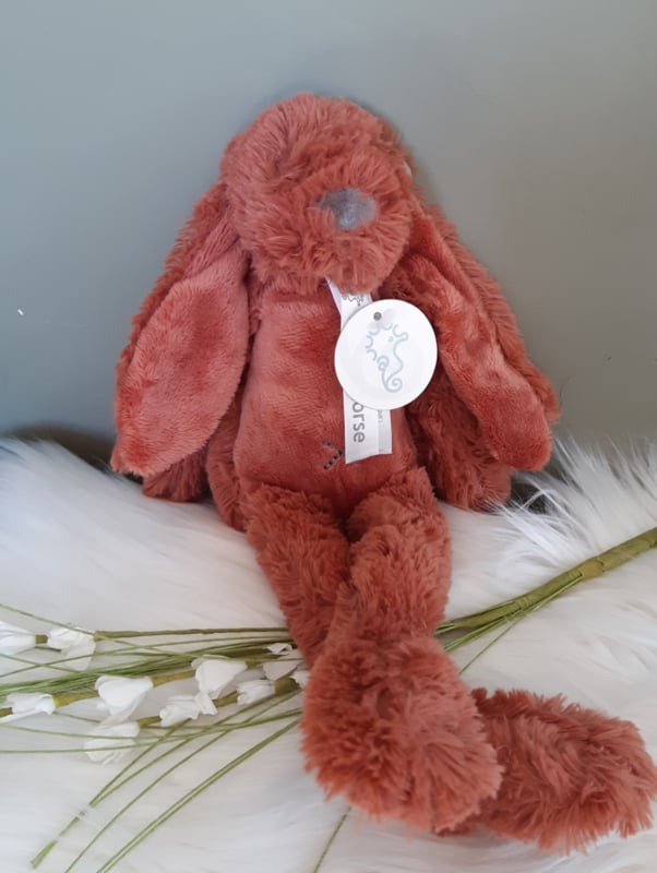 Koffertje met naam en ''Happy Horse'' knuffelkonijn Richie jongen