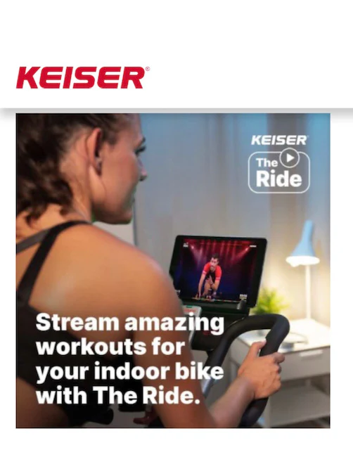 2025 Keiser M3i Indoor Fiets met Ingebouwde Console en Bluetooth M Connect Scherm