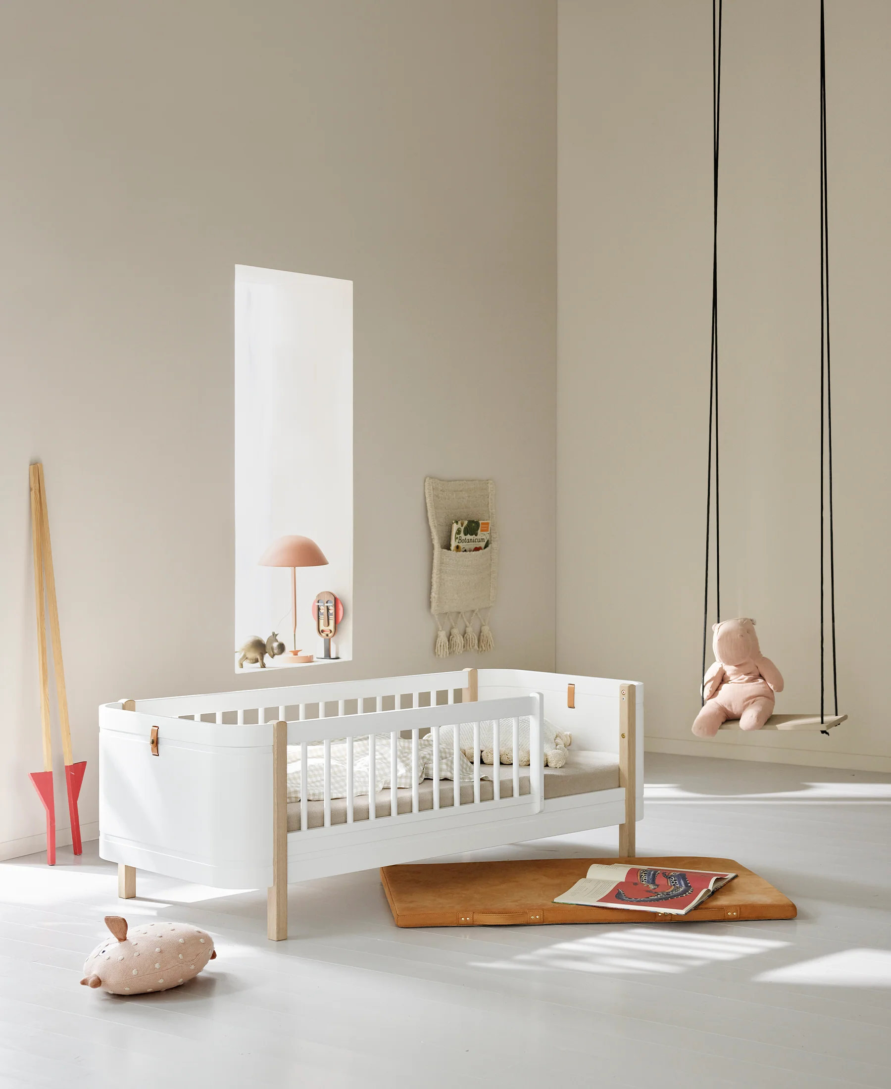 2025 Wood Mini+ Juniorbed, wit/eik 041465