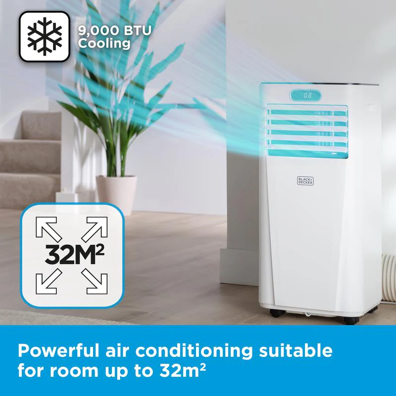 Slimme Draagbare Airconditioner Black+Decker BXAC40025GB 9000 BTU