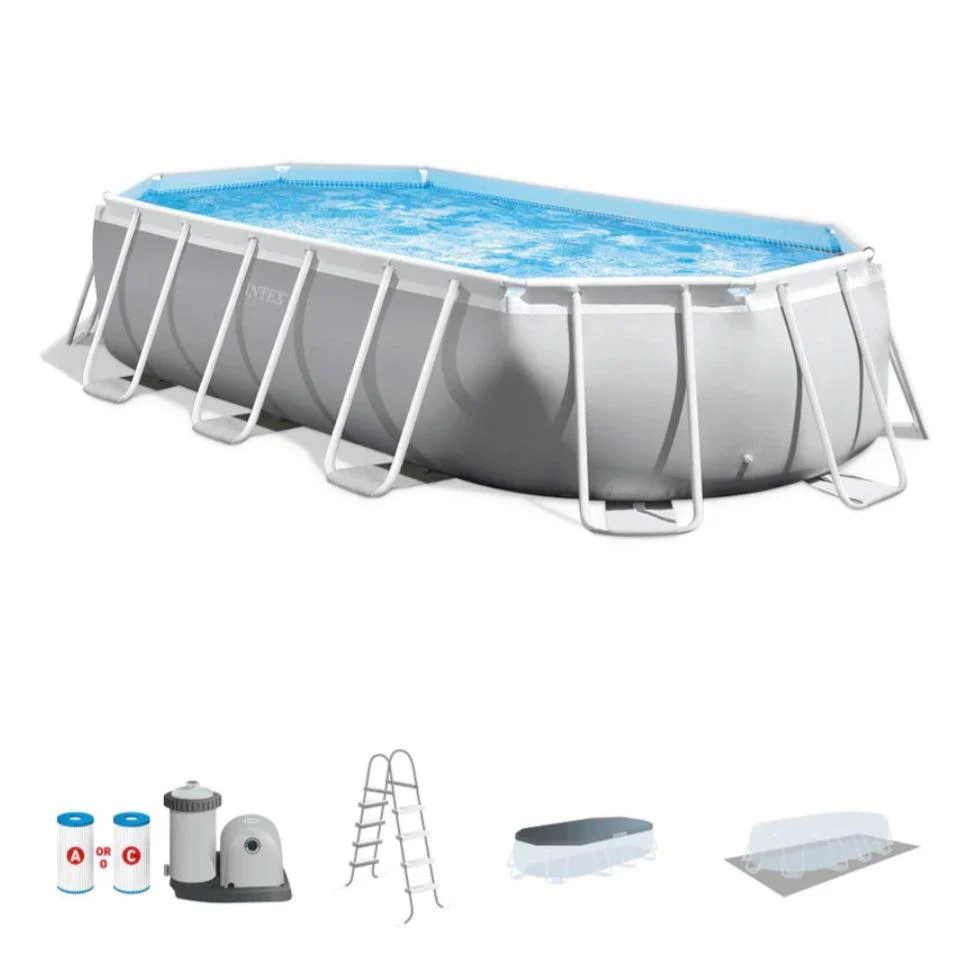 Intex Prism Frame? Ovaal Zwembad Set 16,6 x 9 voet x 48 inch Boven Grond