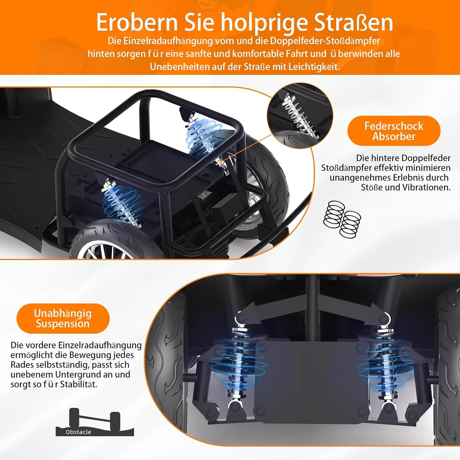 2025 ZVGREEN 4-wiel mobiliteitsscooter voor senioren �C Kapiteinsstoel, max. 15 km/u, ruime opbergruimte, draaibare stoel, elektromagnetische rem