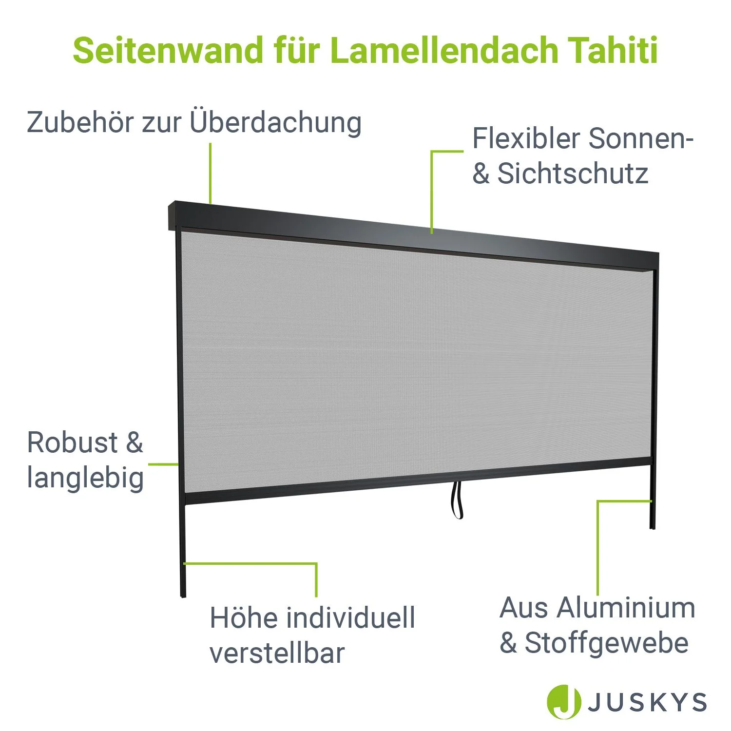 2025 Seitenwand f��r Lamellendach Tahiti - Zijkant voor Lamellendak Tahiti