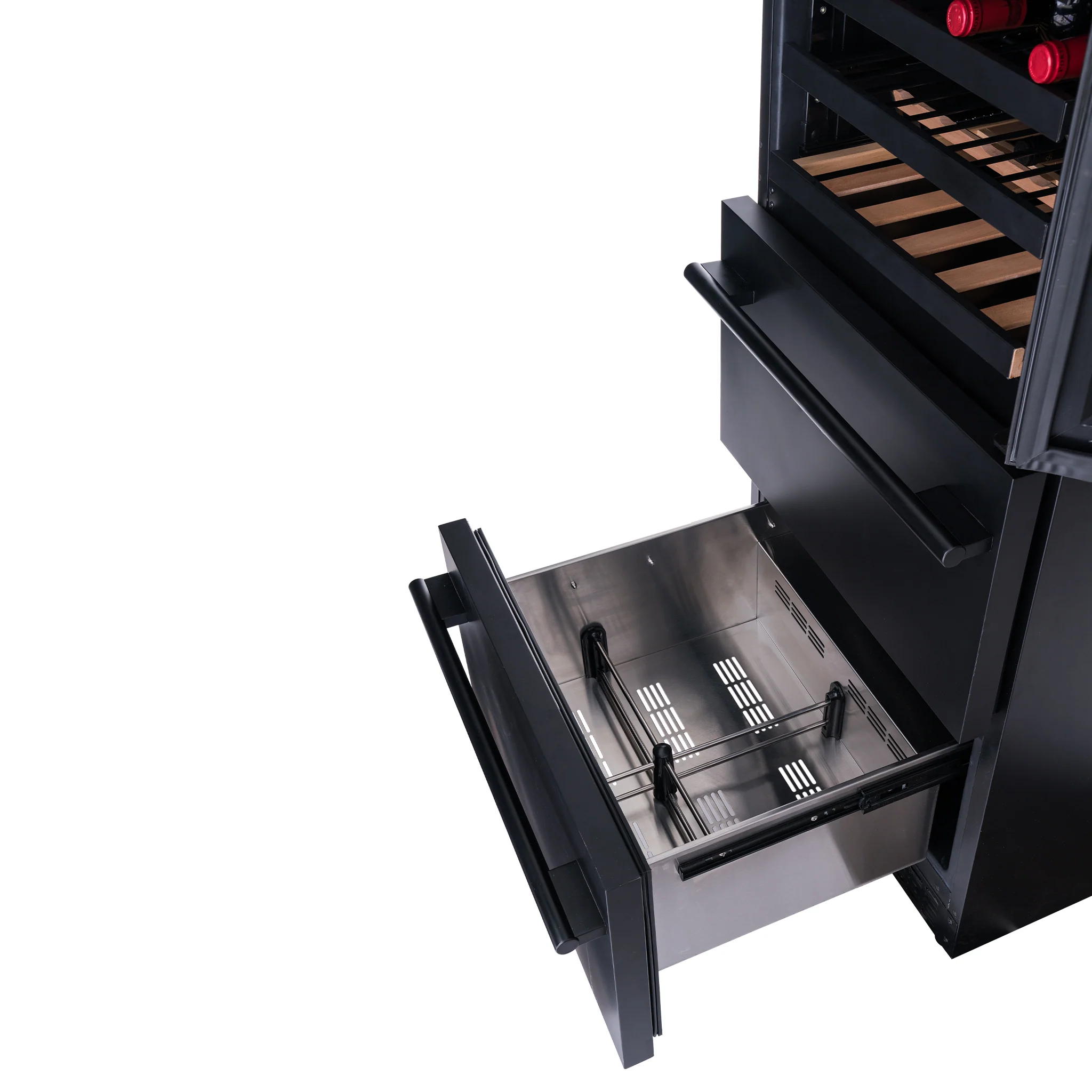 2025 Premium ESTATE Koelkast van 24�� met Dubbele Zone voor Wijn en Dranken