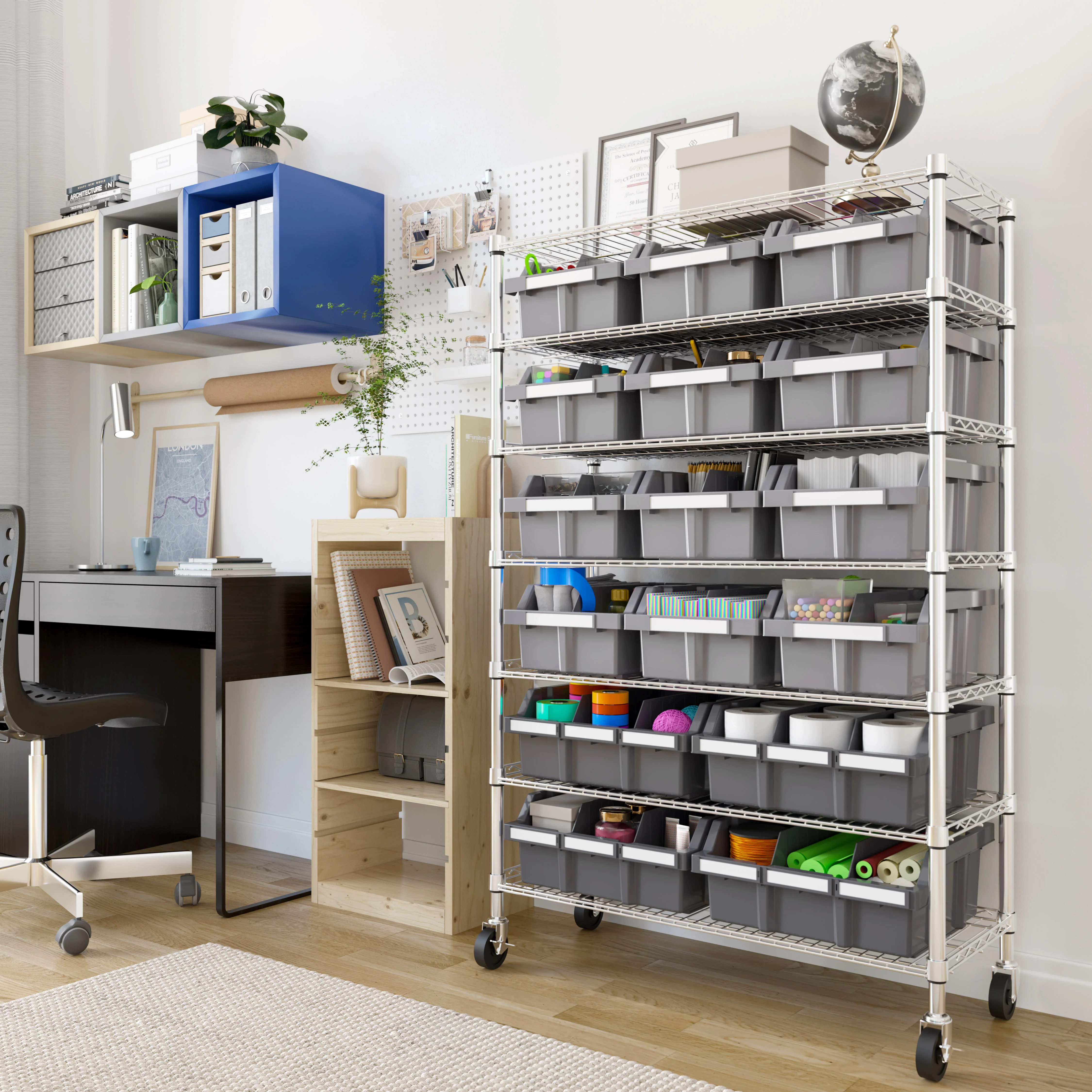 2025 NSF Rek met 7 Niveaus en 16 Bakjes