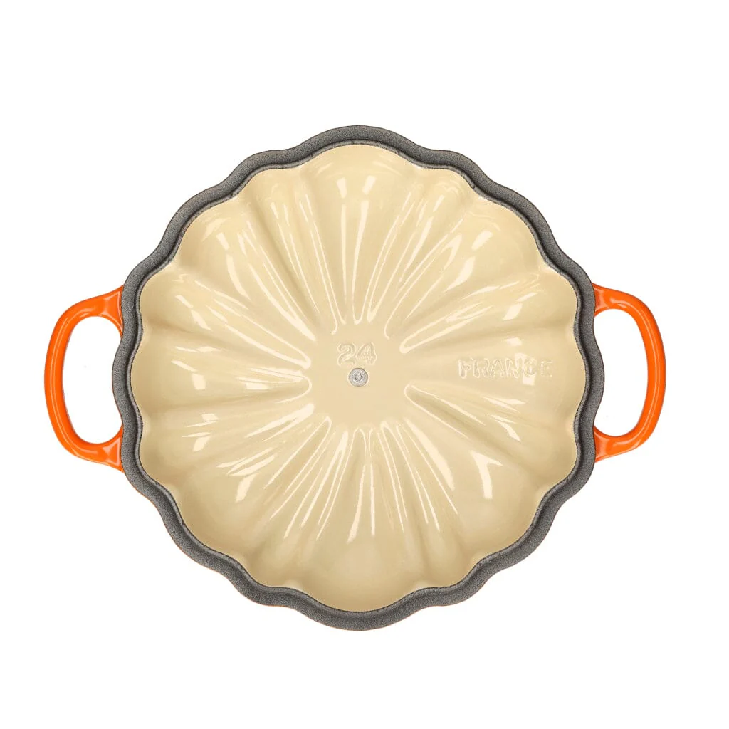 2025 Le Creuset - Pompoen braad- / stoofpan Signature Oranjerood 24 cm 3,7 l